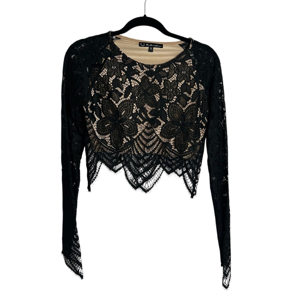 🌸 FOR LOVE & LEMONS “Guava” Black Lace Top 🌸 - Picture 2 of 9
